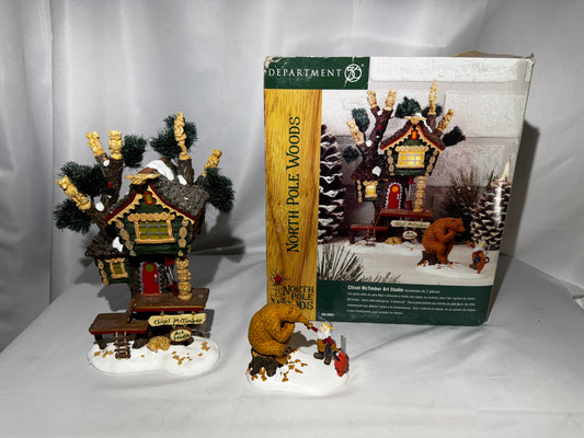 Department 56 North Pole Woods “Chisel McTimber Art Studio”