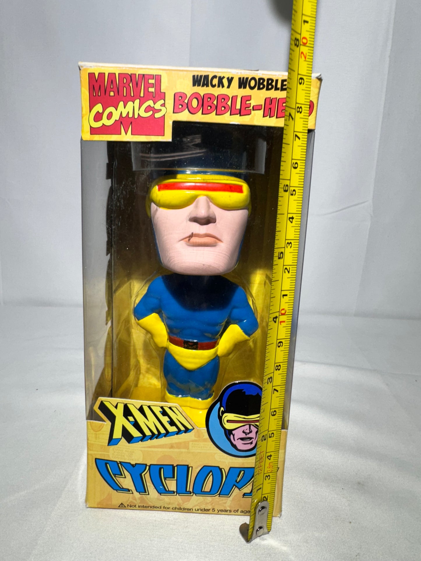 Marvel X-Men Cyclops Wacky Wobbler Bobblehead (2008) by Funko – Original Box