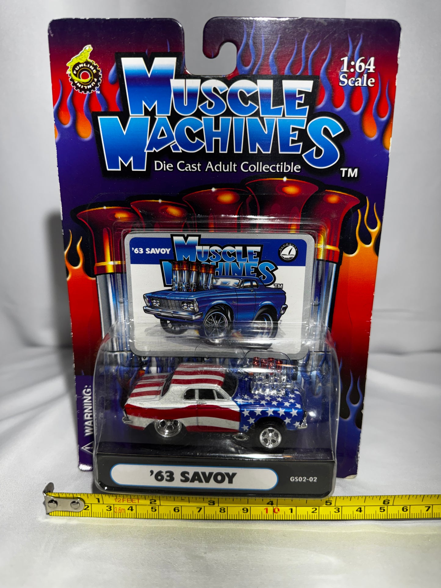 Muscle Machines 1:64 Scale 1963 Plymouth Savoy Diecast car