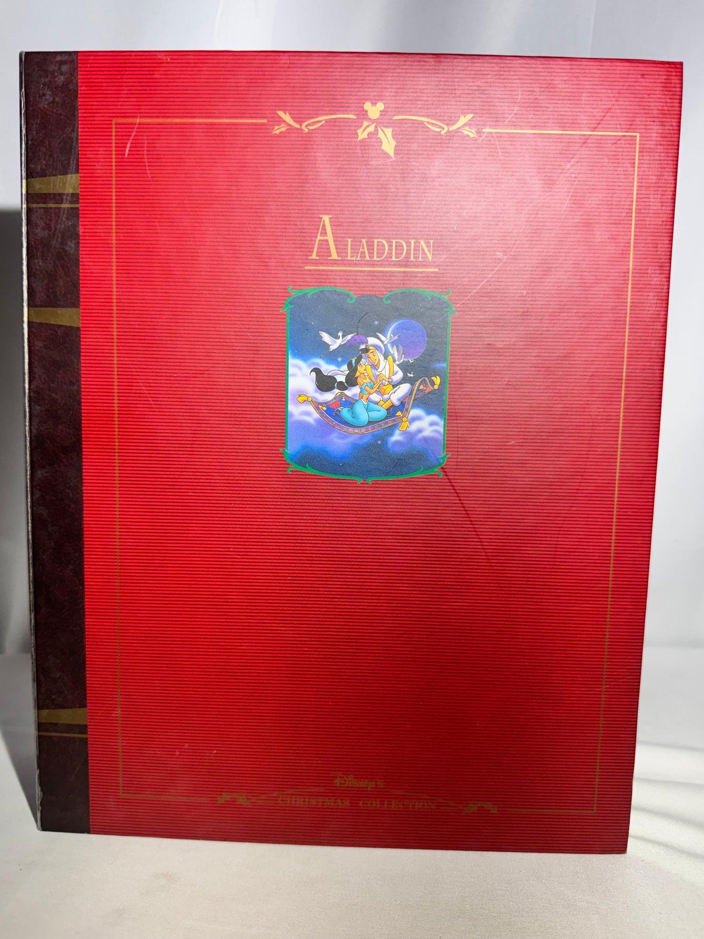 Vintage Disney Aladdin Storybook Ornament Set 8 Pc Genie Jasmine Jafar Box