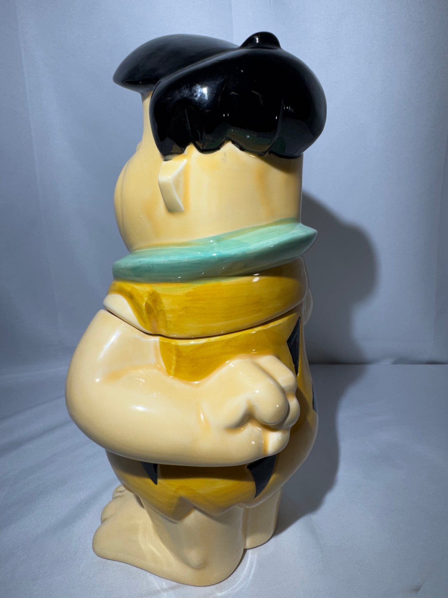 Vintage 1989 Vandor Fred Flintstone Ceramic Cookie Jar Hand Painted Korea