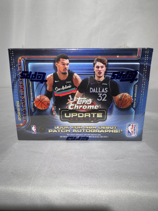 2025-26 Topps Chrome Update Series Basketball Blaster Box 28 total cards– Factory Sealed