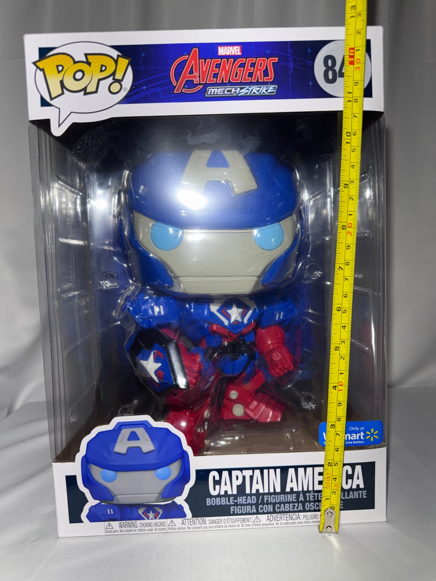 Funko POP! Jumbo Marvel Avengers Mech Strike Captain America #841 Walmart Exclusive