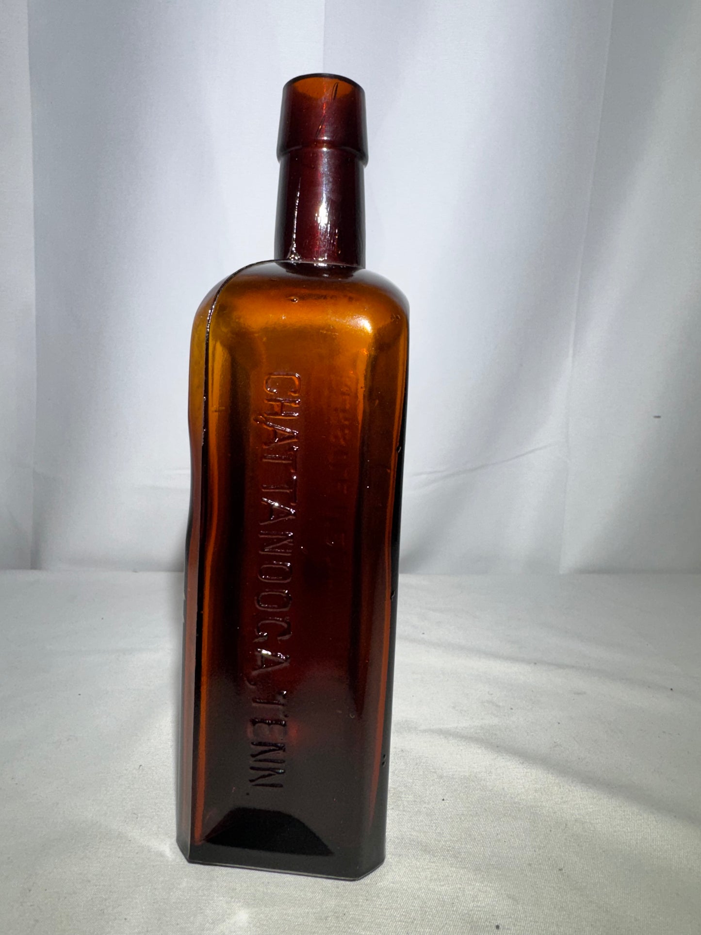 Vintage Amber Glass “S.J.S. For The Blood” Bottle – Gerstle Medicine Co., Chattanooga, Tenn.