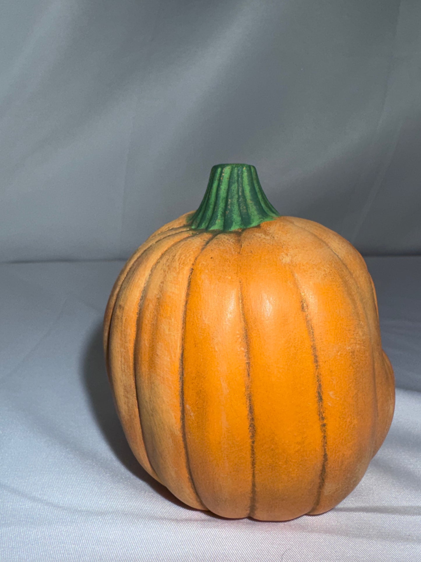 Vintage Hand-Painted Ceramic Pumpkin Figurine – Baby Face – CB 2000