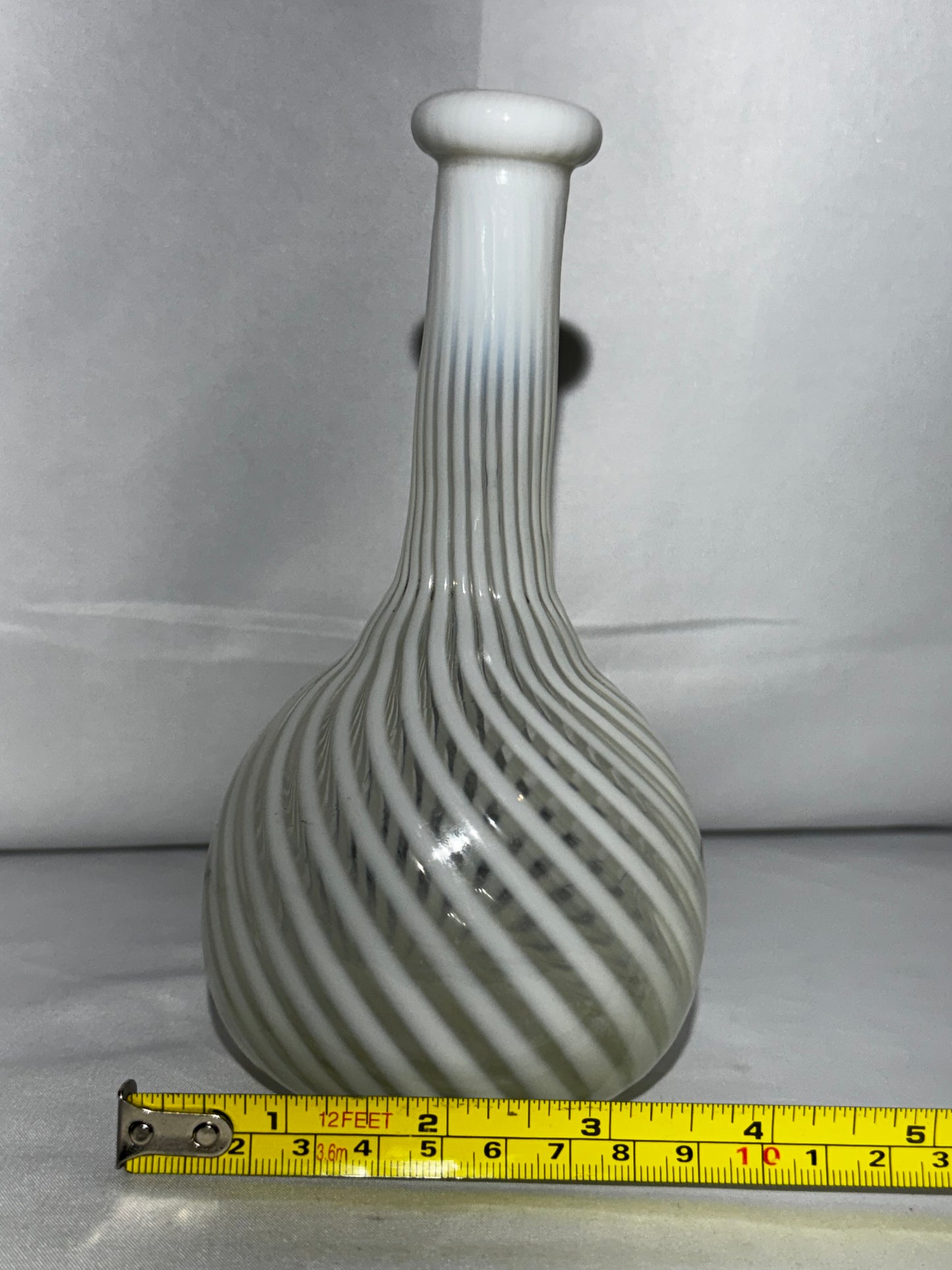 Antique EAPG Hobbs Glass Co. White Opalescent Swirl Barber Bottle – c. 1888