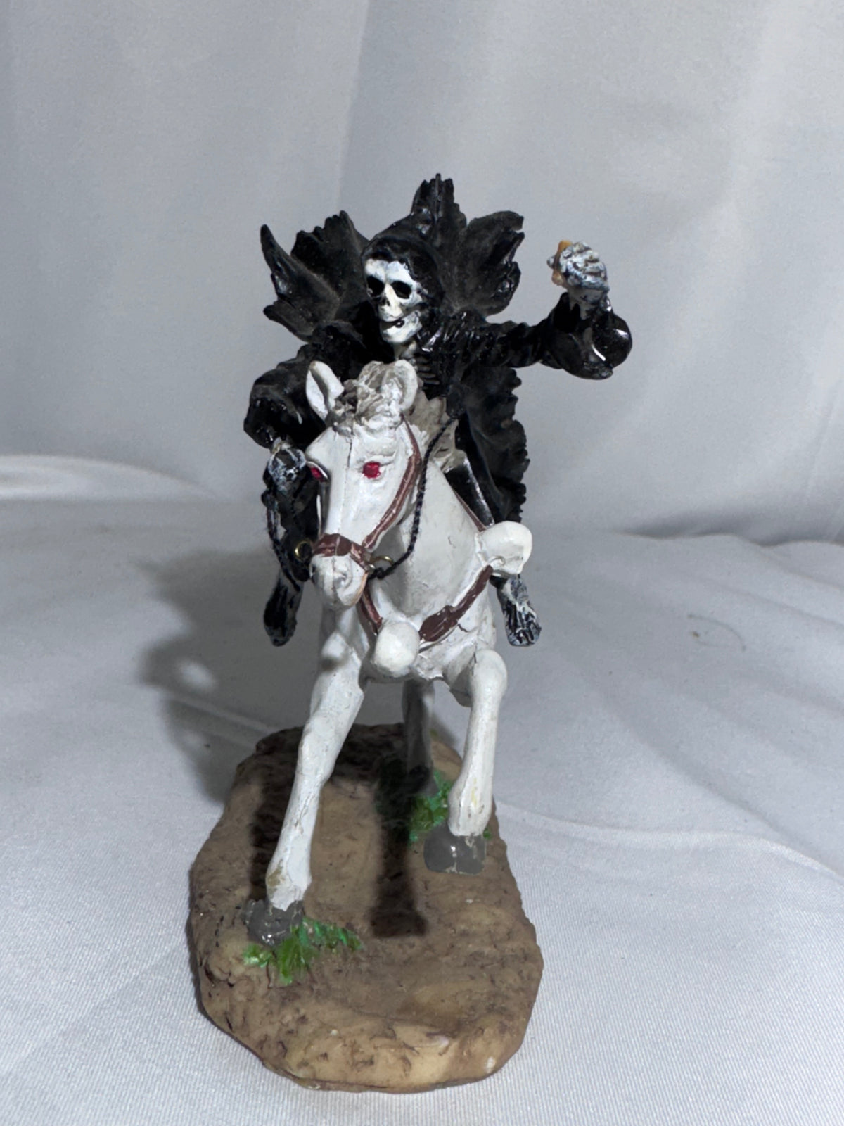 LEMAX Spooky Town Death on a Pale Horse #72379 – Retired Halloween Figurine – 2014