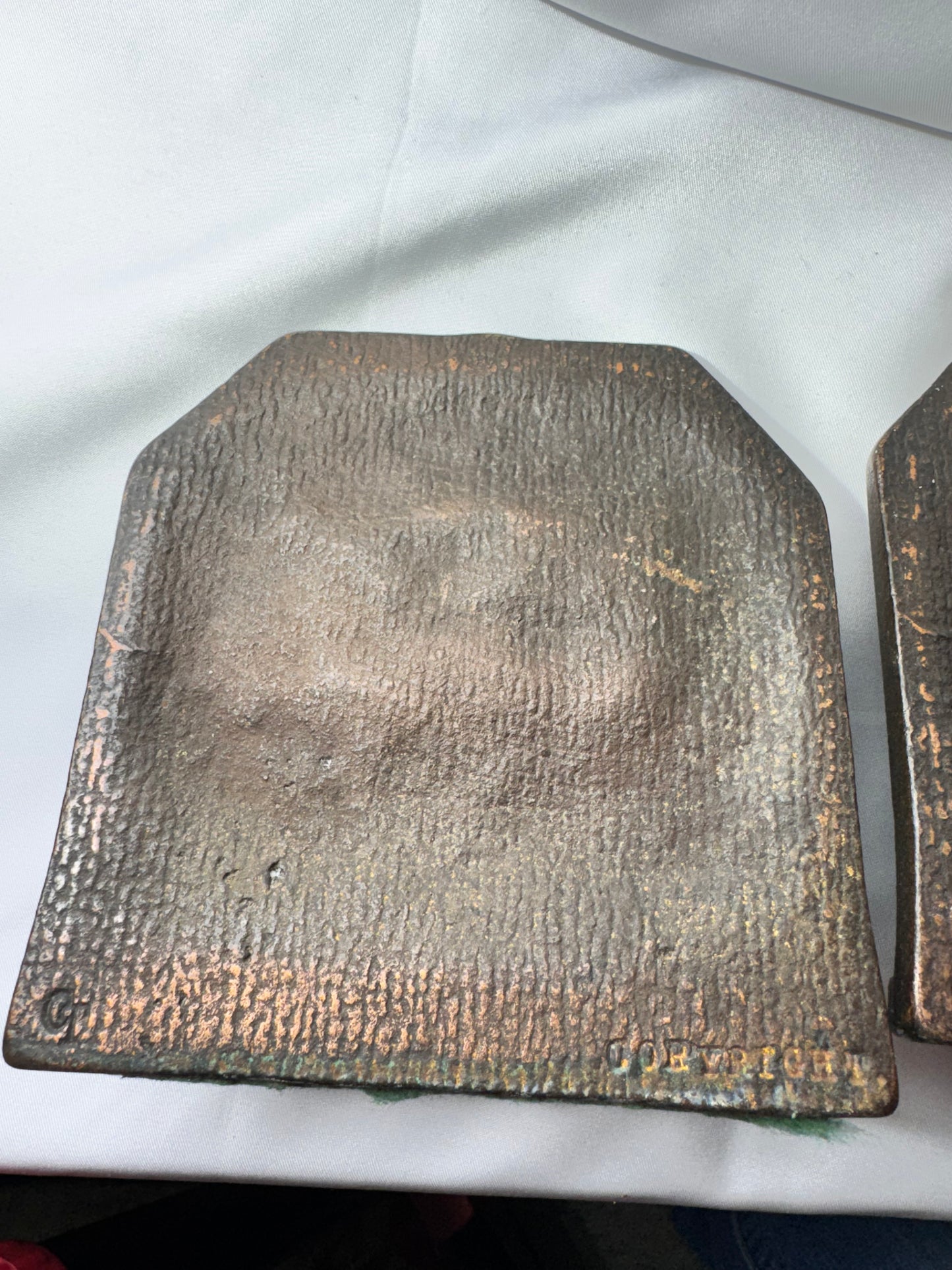 Antique “Let Freedom Ring” Cast Iron Bookends – c. 1925 American Historical Design