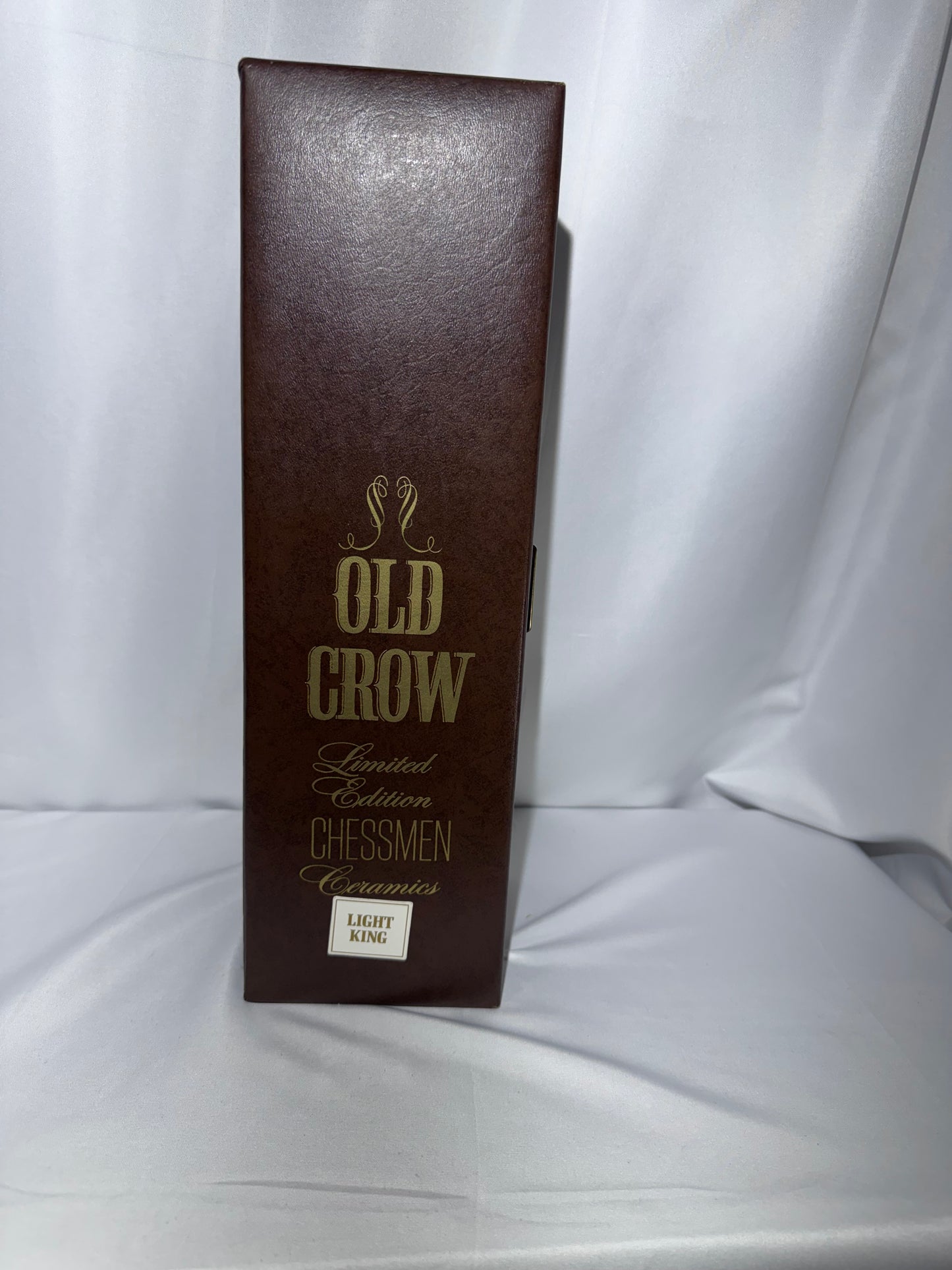 Vintage Old Crow Limited Edition Chessmen Ceramics “Light King” Bourbon Decanter – 1969