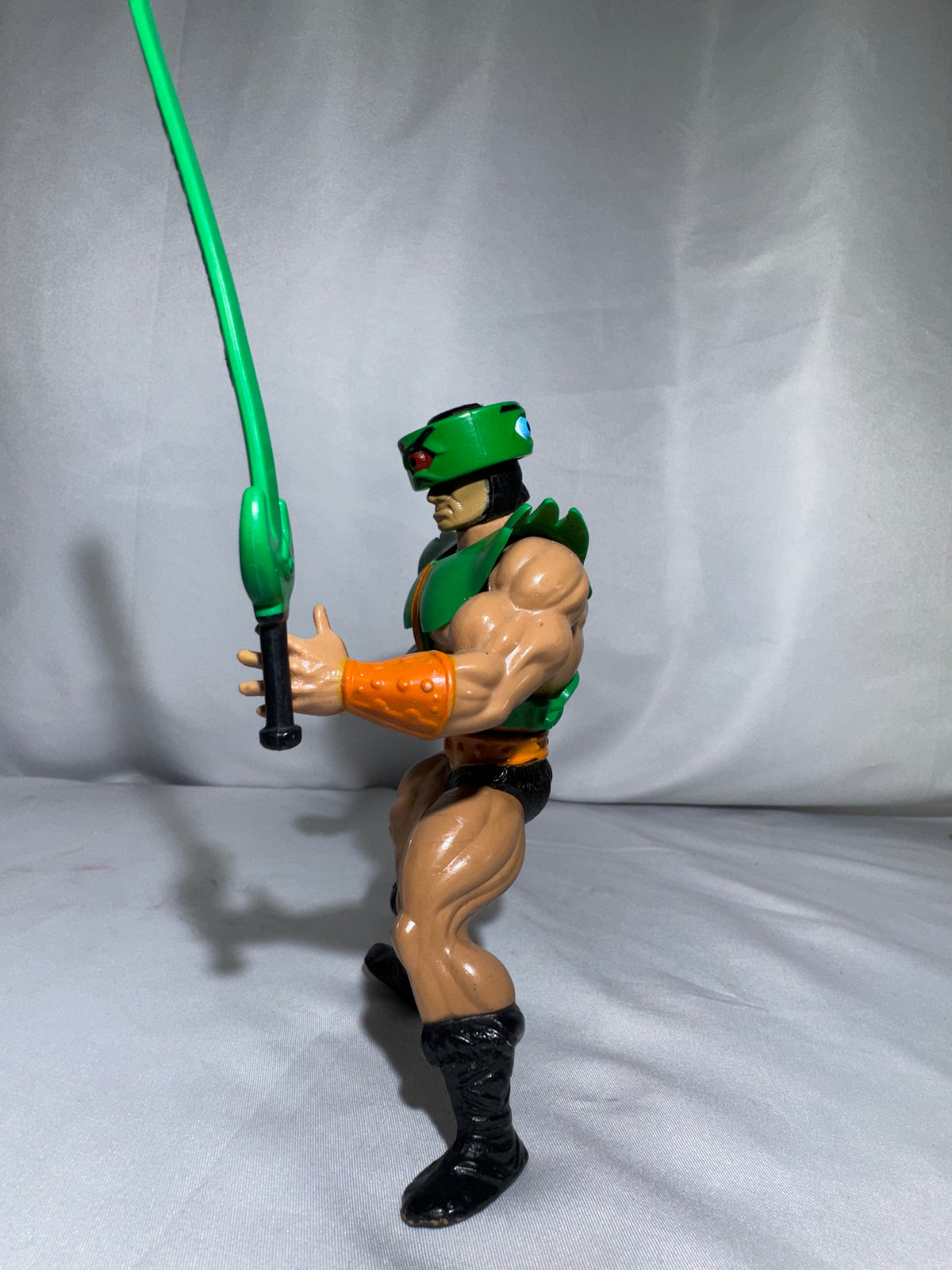 Vintage 1980s Mattel Masters of the Universe Tri-Klops Action Figure w/ Green Armor & Sword