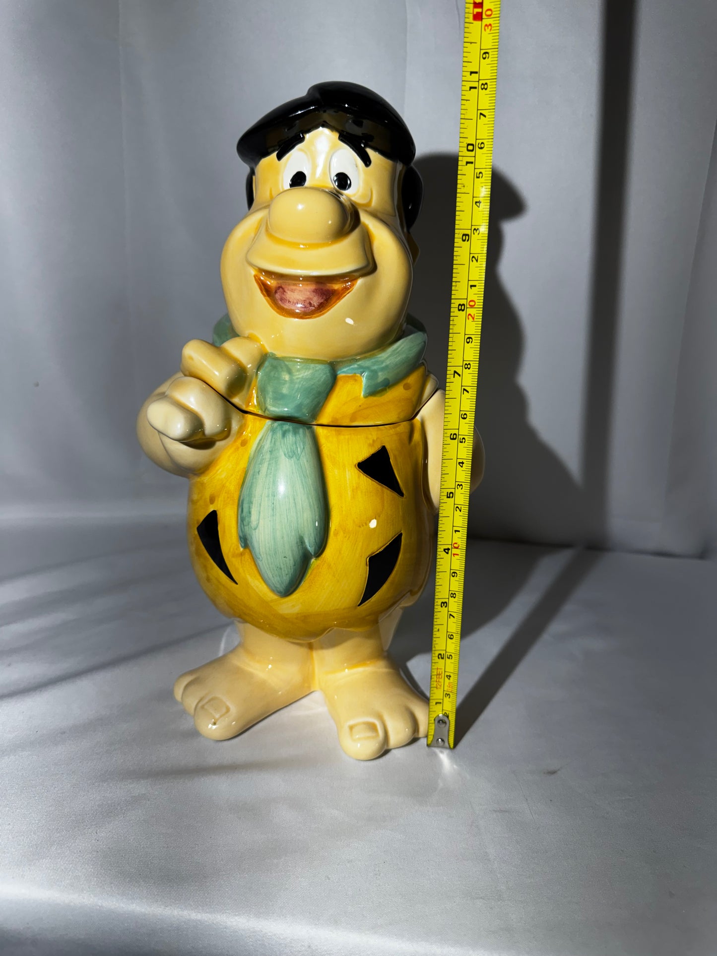 Vintage 1989 Vandor Fred Flintstone Ceramic Cookie Jar Hand Painted Korea