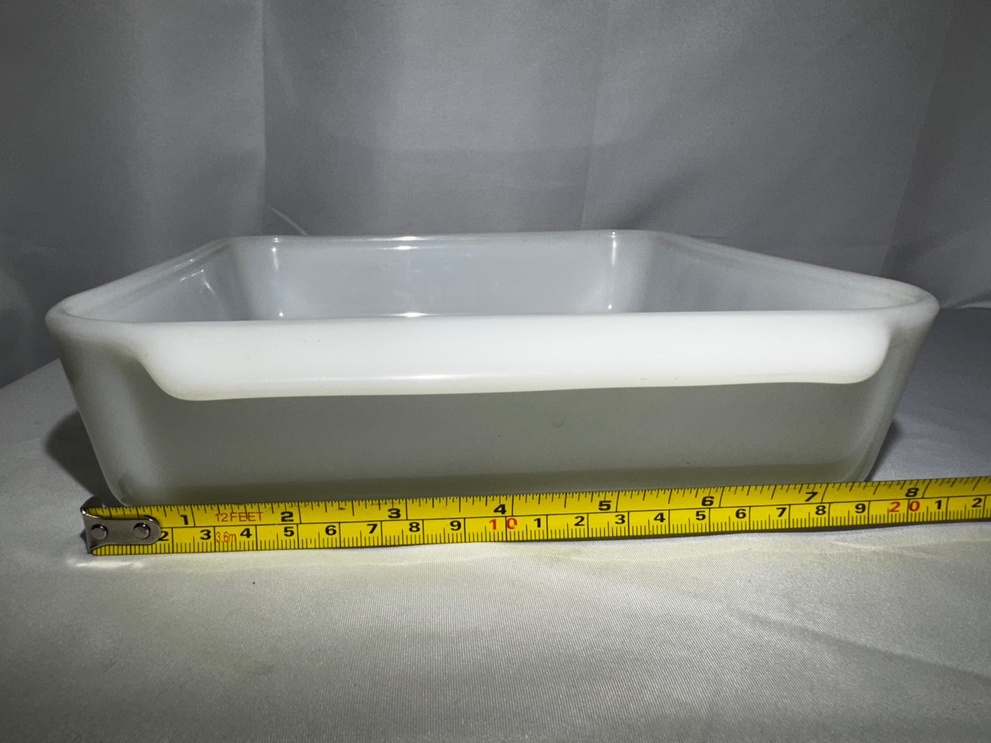 Vintage Anchor Hocking Fire-King Meadow Green Milk Glass Baking Dish #435 8 Inch