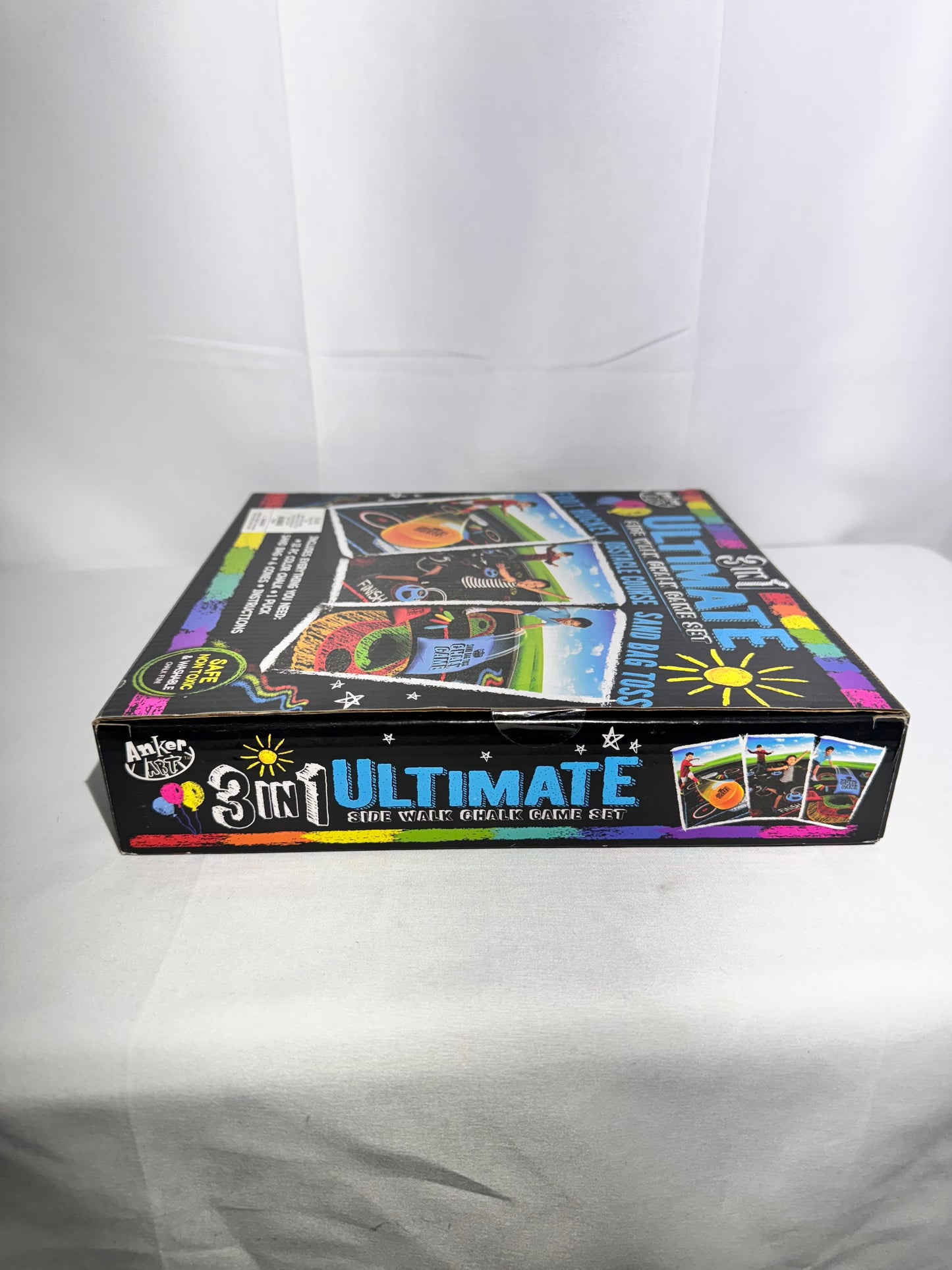 3-in-1 Ultimate Sidewalk Chalk Game Set by Anker Art – Unopened Box – Ages 4+