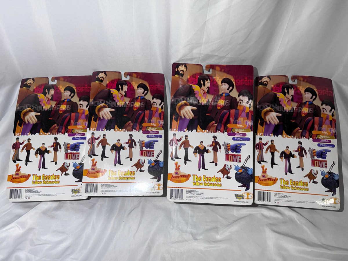 1999 McFarlane Toys The Beatles Yellow Submarine Action Figures – Complete Set of 4 – Factory Sealed