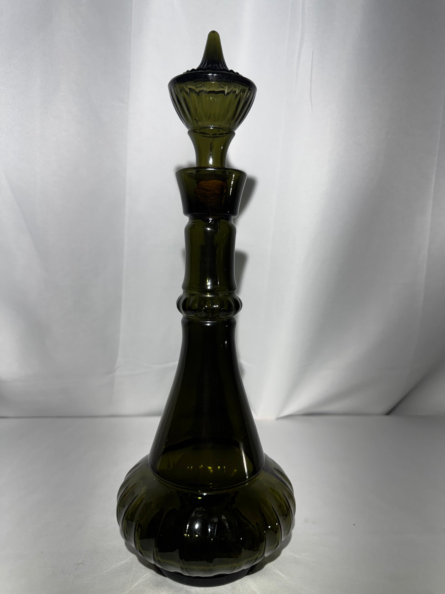 Vintage 1964 Jim Beam Smoky Green “I Dream of Jeannie” Genie Decanter – Christmas Edition