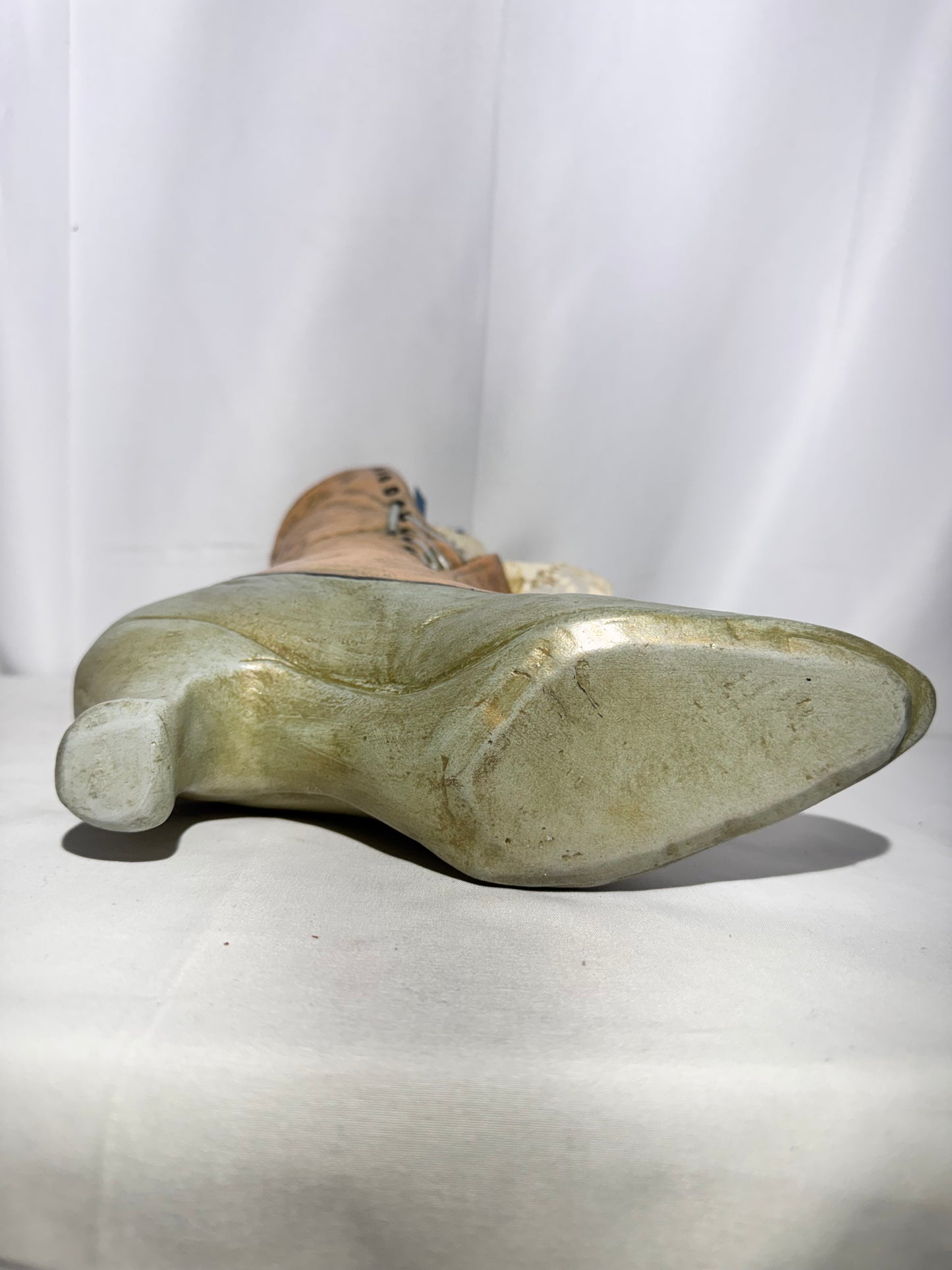 Decorative Victorian-Style Ceramic Boot Figurine / Vase