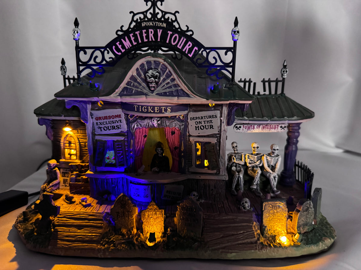 Lemax Spooky Town Cemetery Tours #25327 – Retired 2012 Animated & Lighted Halloween Village