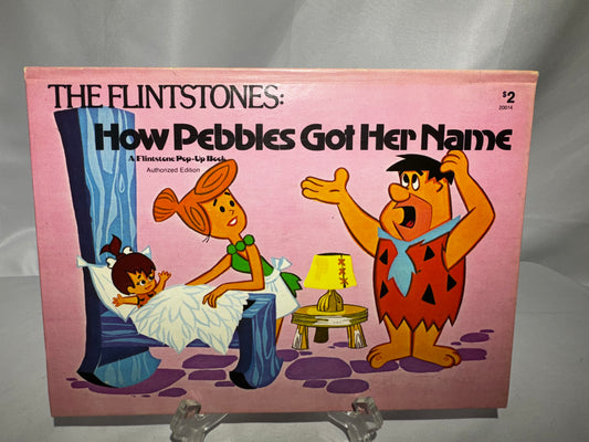 Vintage 1974 The Flintstones “How Pebbles Got Her Name” Authorized Pop-Up Book World Distributors