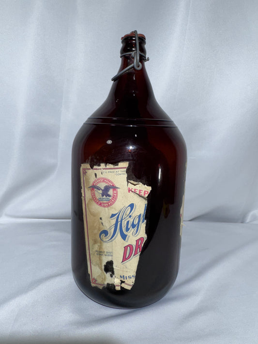 Vintage 1930s–1940s Highlander Beer Jug – Half Pint – Missoula, Montana