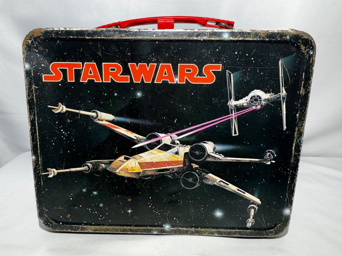 Vintage 1977 Star Wars Metal Lunchbox King-Seeley Thermos X-Wing & TIE Fighter