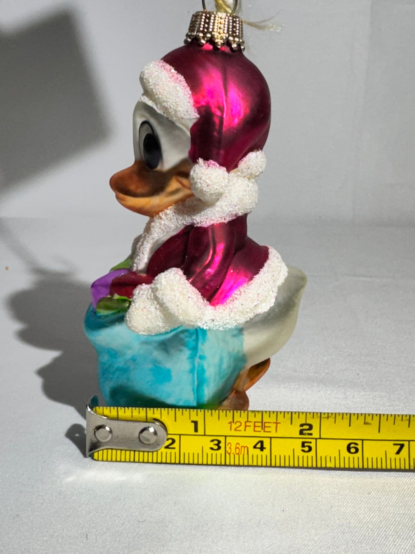 Donald Duck Santa Christmas Ornament – Dresden Dove Collection – Larry Fraga – Hand Blown & Hand Painted