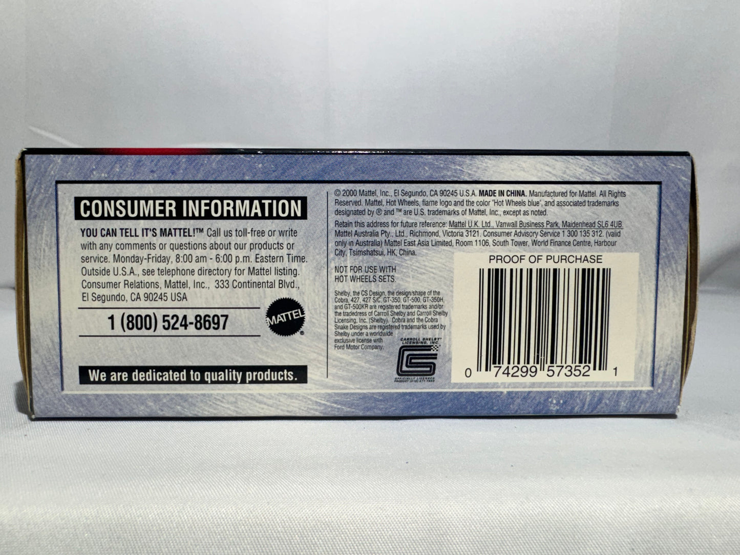 Hot Wheels 1967 Shelby GT-500 – Red with White Pinstripes Limited Edition Diecast (Mattel)