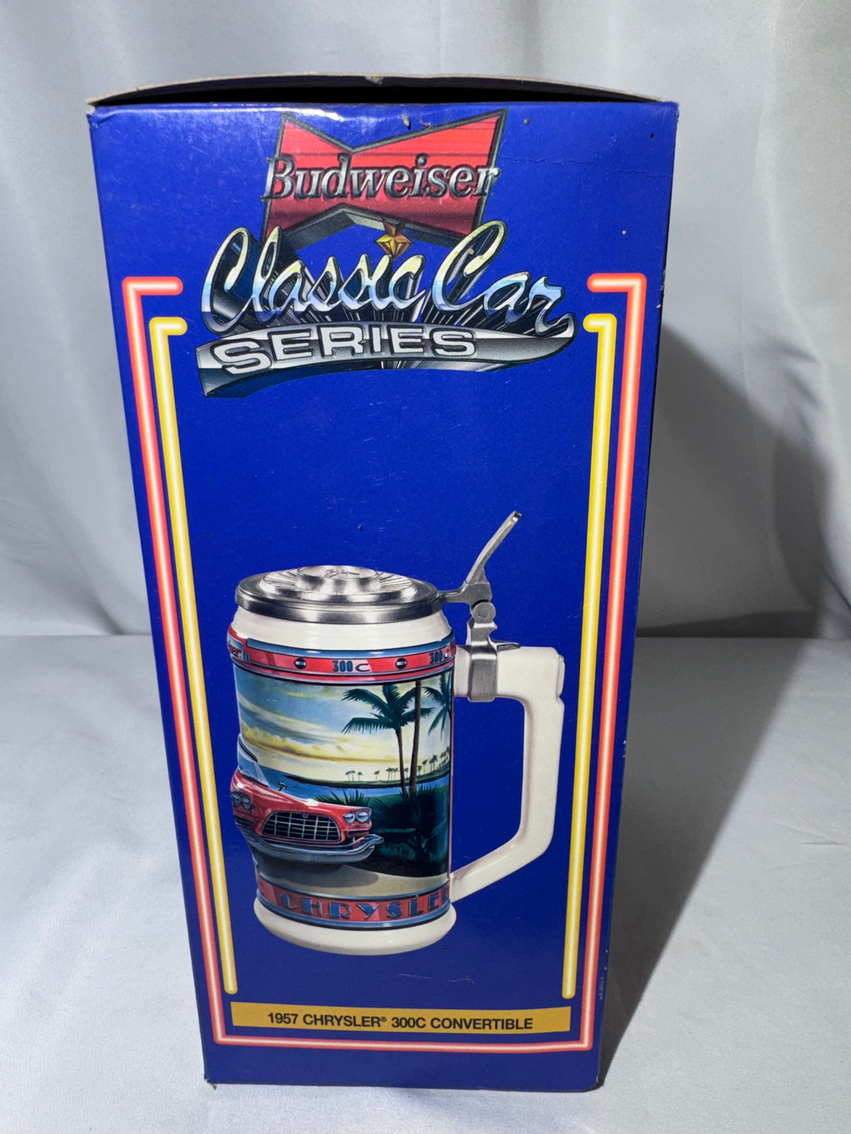 Budweiser 1957 Chrysler 300C Convertible Beer Stein – Classic Car Series – 2003 – Box & COA