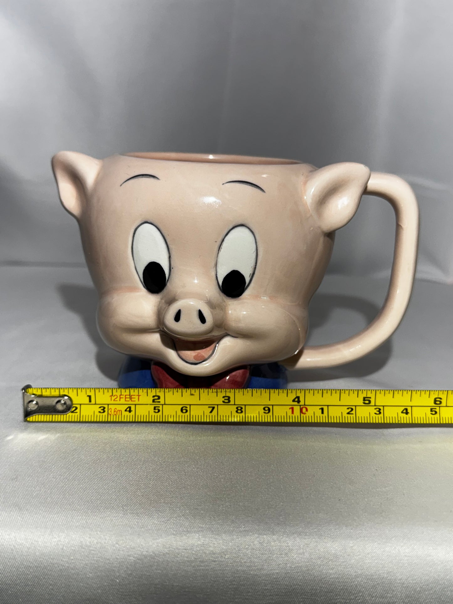 Vintage 1989 Porky Pig Looney Tunes Ceramic Mug Applause Collectible Cup