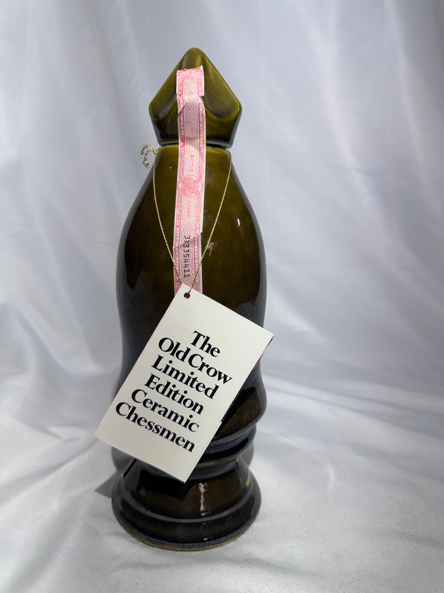 1969 Old Crow Kentucky  Bourbon Chessmen Ceramic Decanters – Set of 6 with Original Case-empty