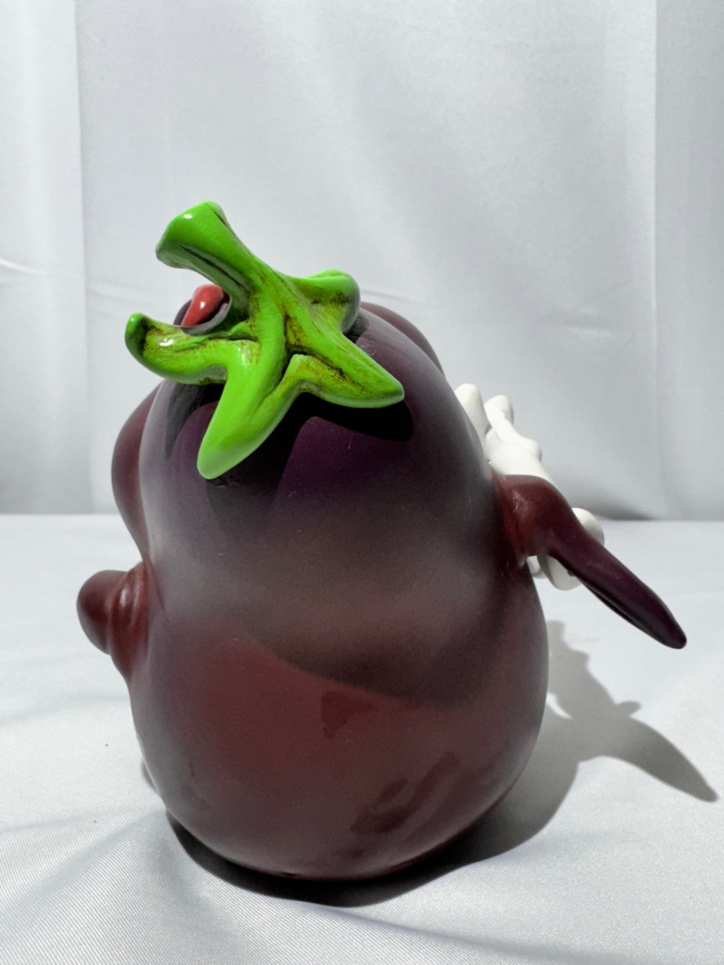 Vintage Giggling Groceries Eggplant Ceramic Figurine
