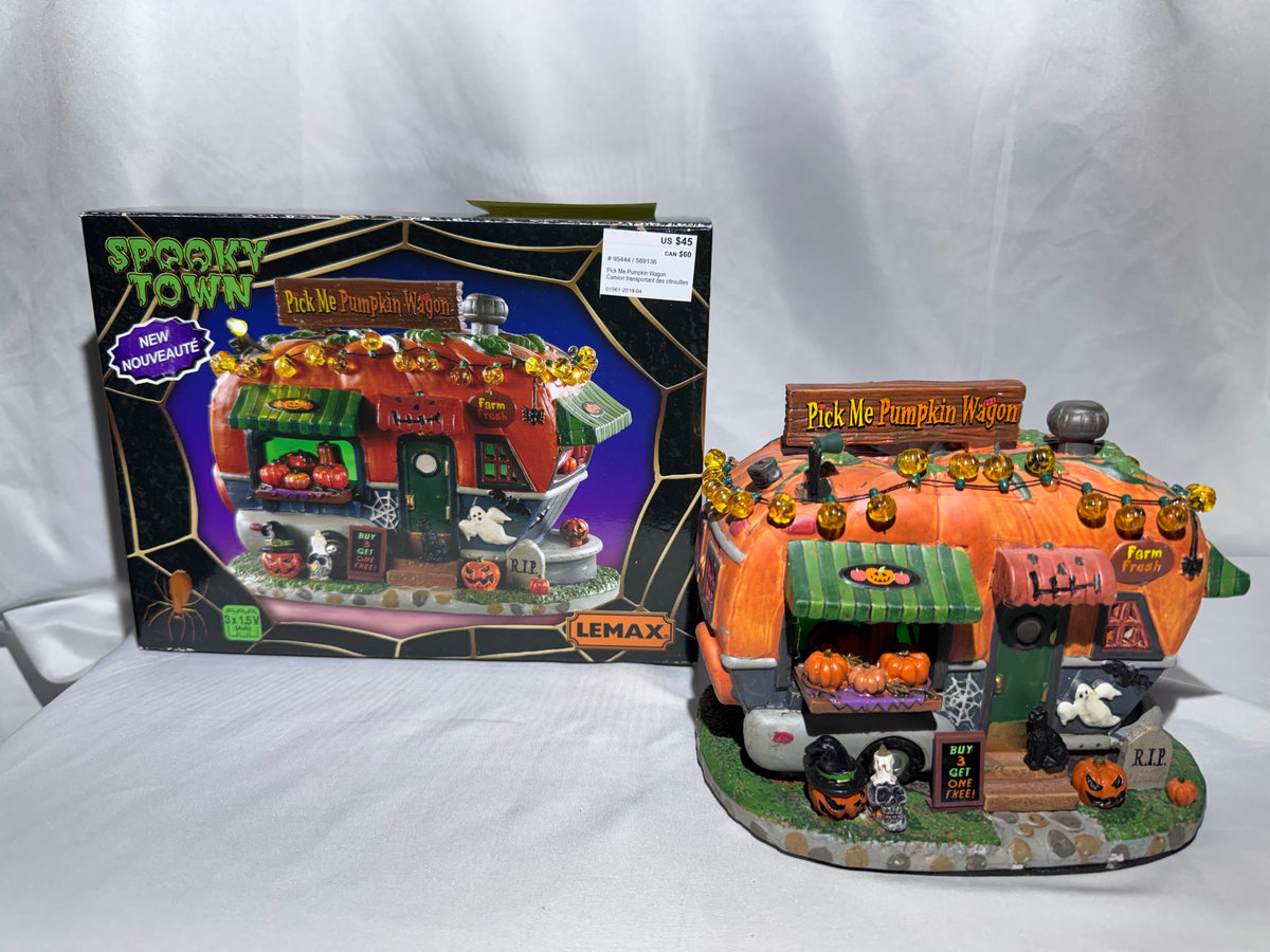 Lemax Spooky Town Pick Me Pumpkin Wagon #95444 – 2019 – Original Box