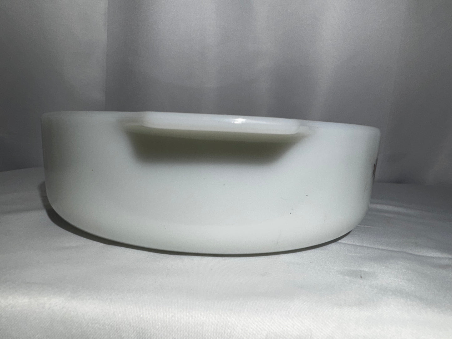 Vintage Dynaware Pyr-O-Rey Milk Glass Casserole Baking Dish #15 Brown Daisy Floral