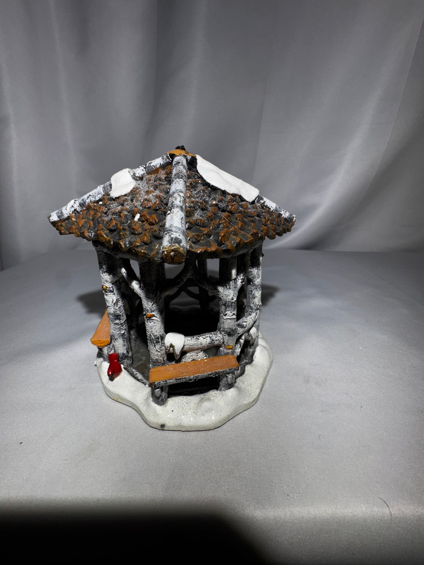 Department 56 North Pole Woods Birch Gazebo #56.52877 Retired Village Accessory