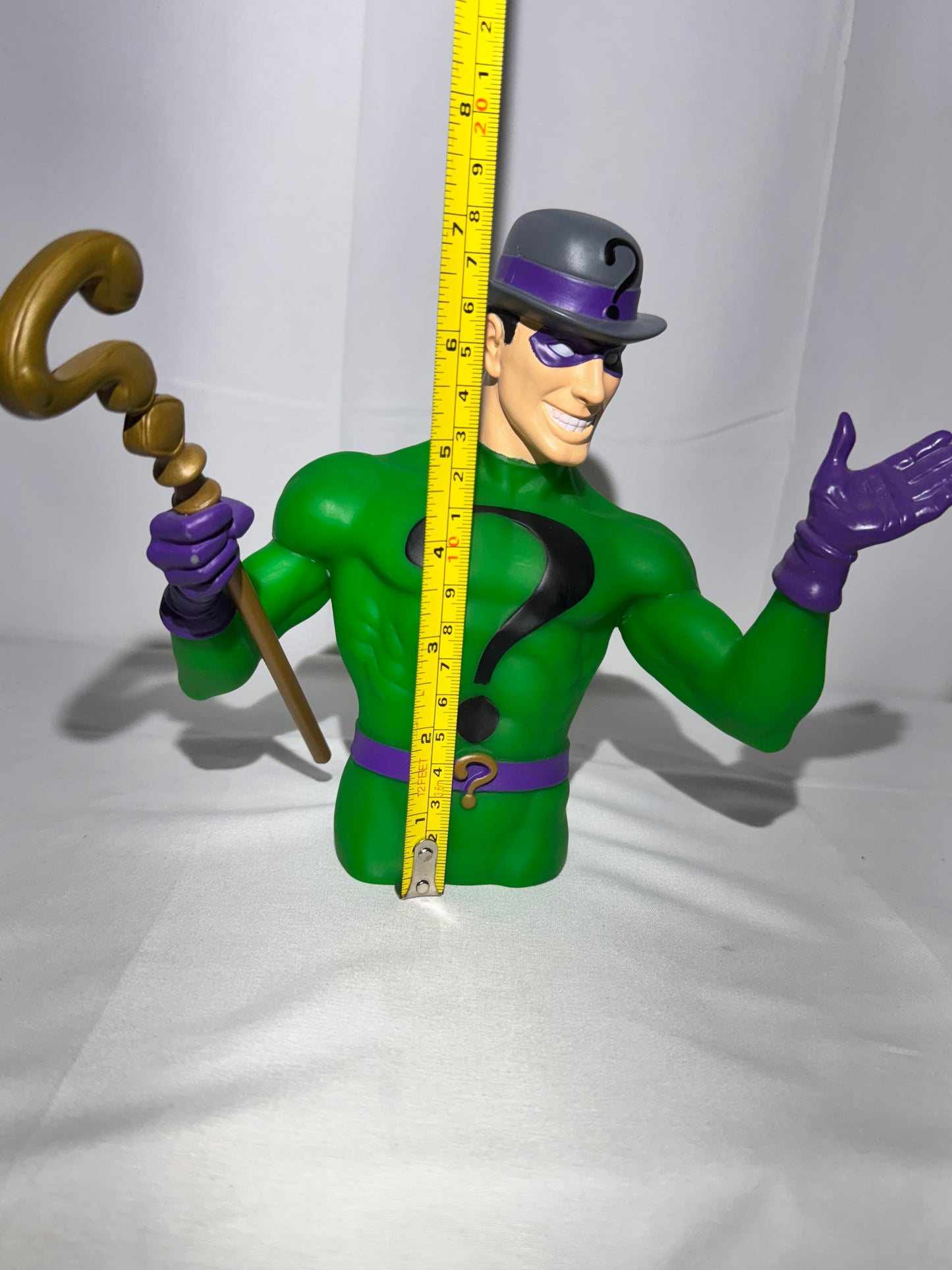 Vintage DC Comics Riddler Vinyl Bank – Animated Series – With Original Stopper – Stock #45343