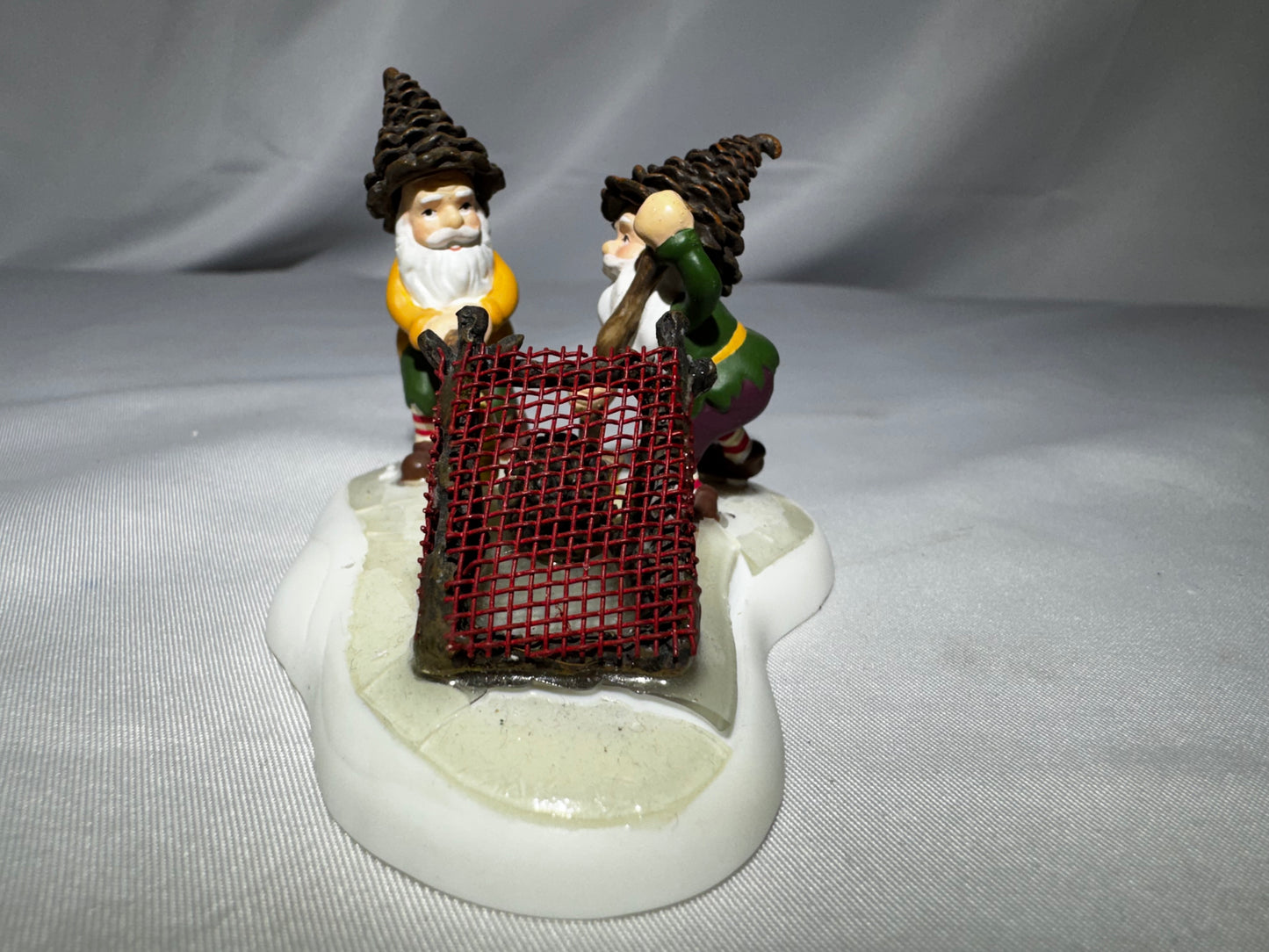 Department 56 North Pole Woods Nuts About Broomball #56.56926 Elf Scene Village Accessory 2000