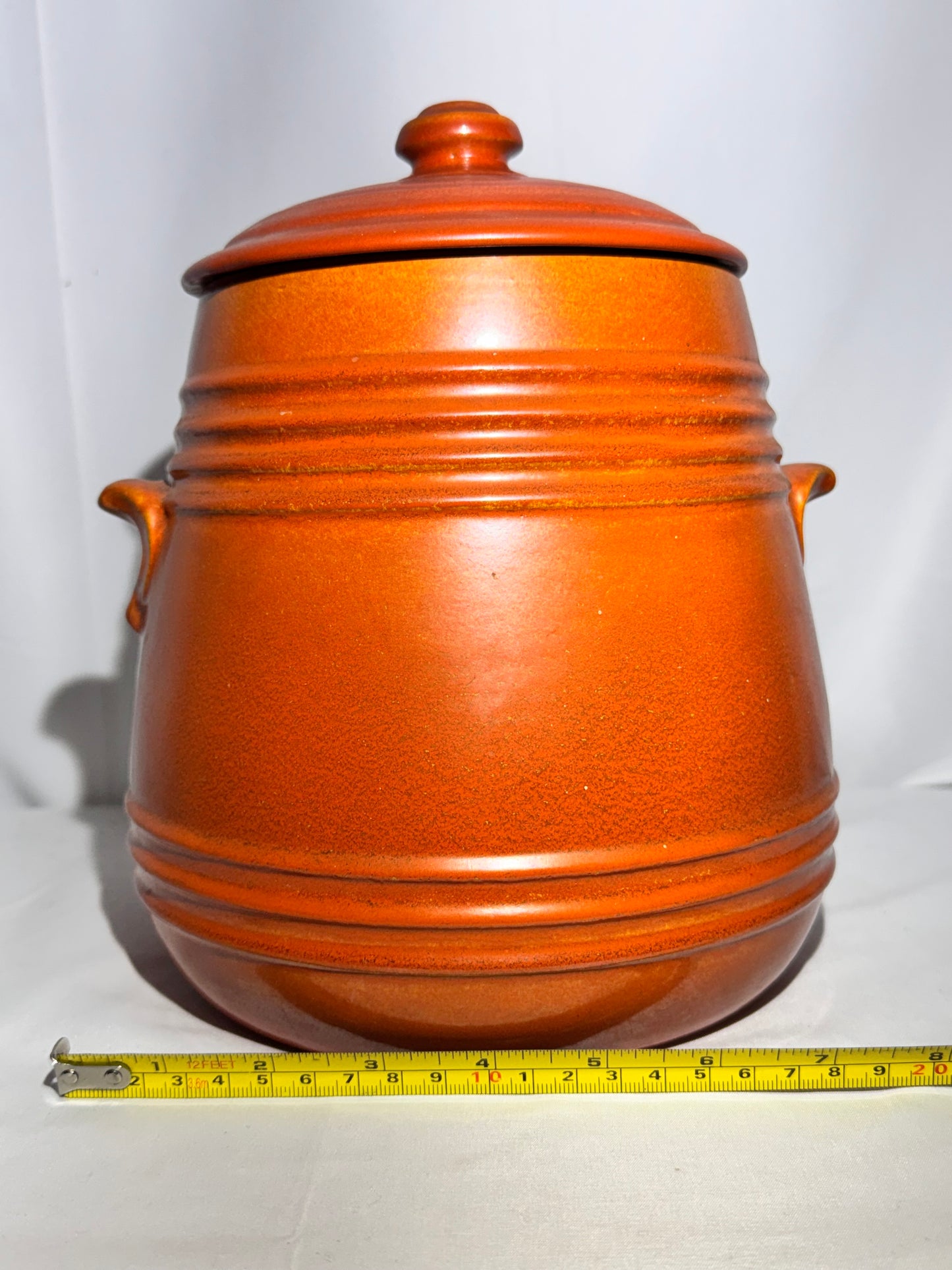 Amber Ringware Large Canister with Lid