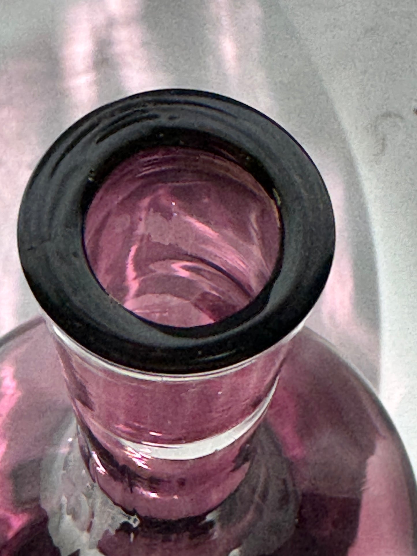 Vintage Amethyst Glass Decanter / Barber Bottle with Stopper – 19th Century Style