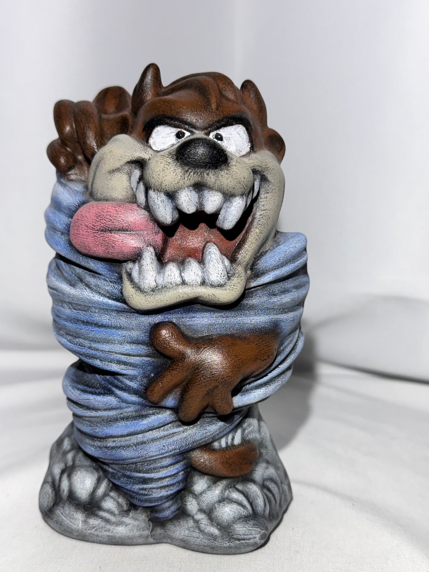 Vintage Taz Ceramic Figure / Statue – Hand-Painted Mold – Initialed LMP – Unique Piece