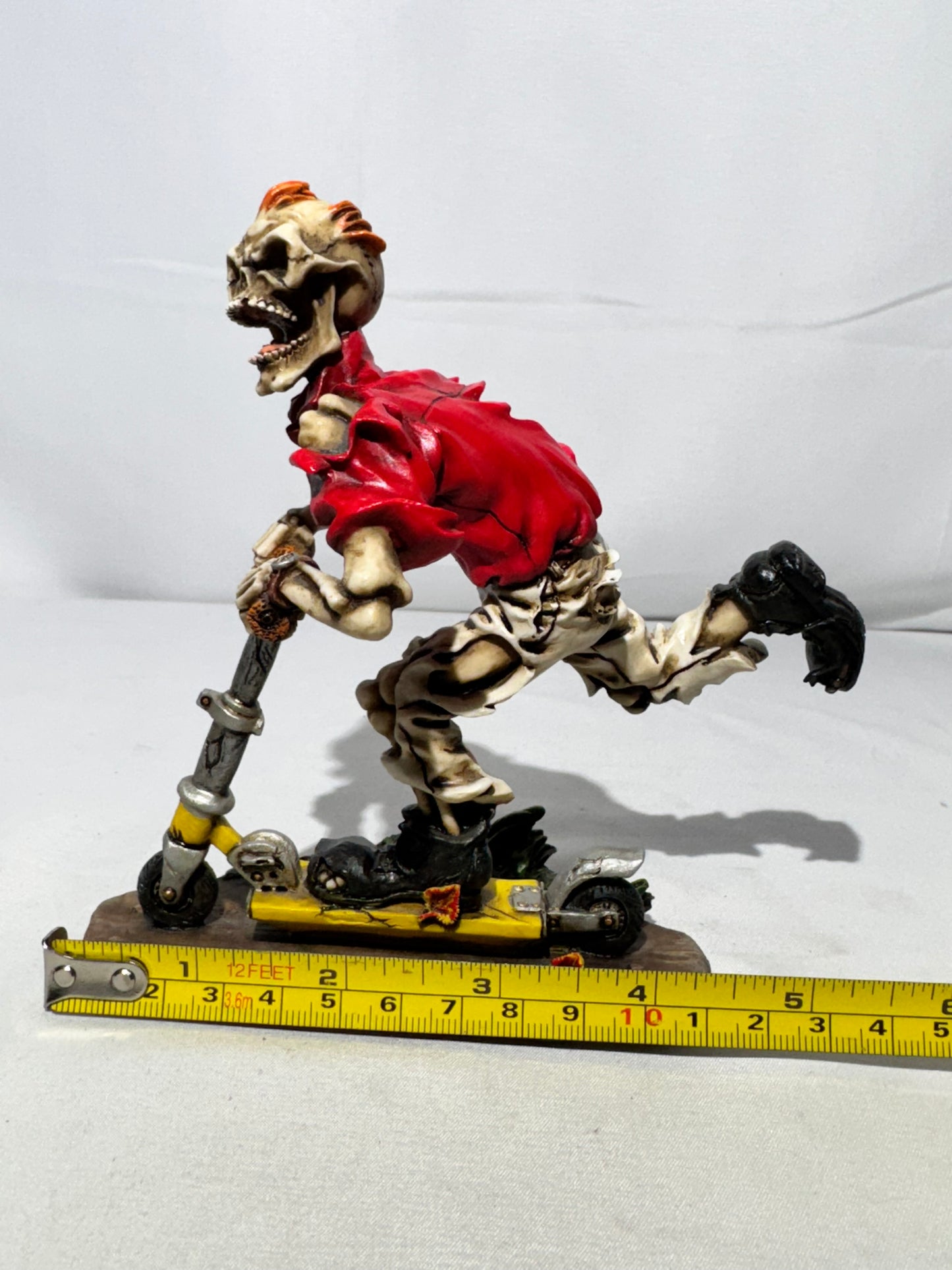 Summit Collection Skeleton on Scooter Figurine – Gothic Punk Decor