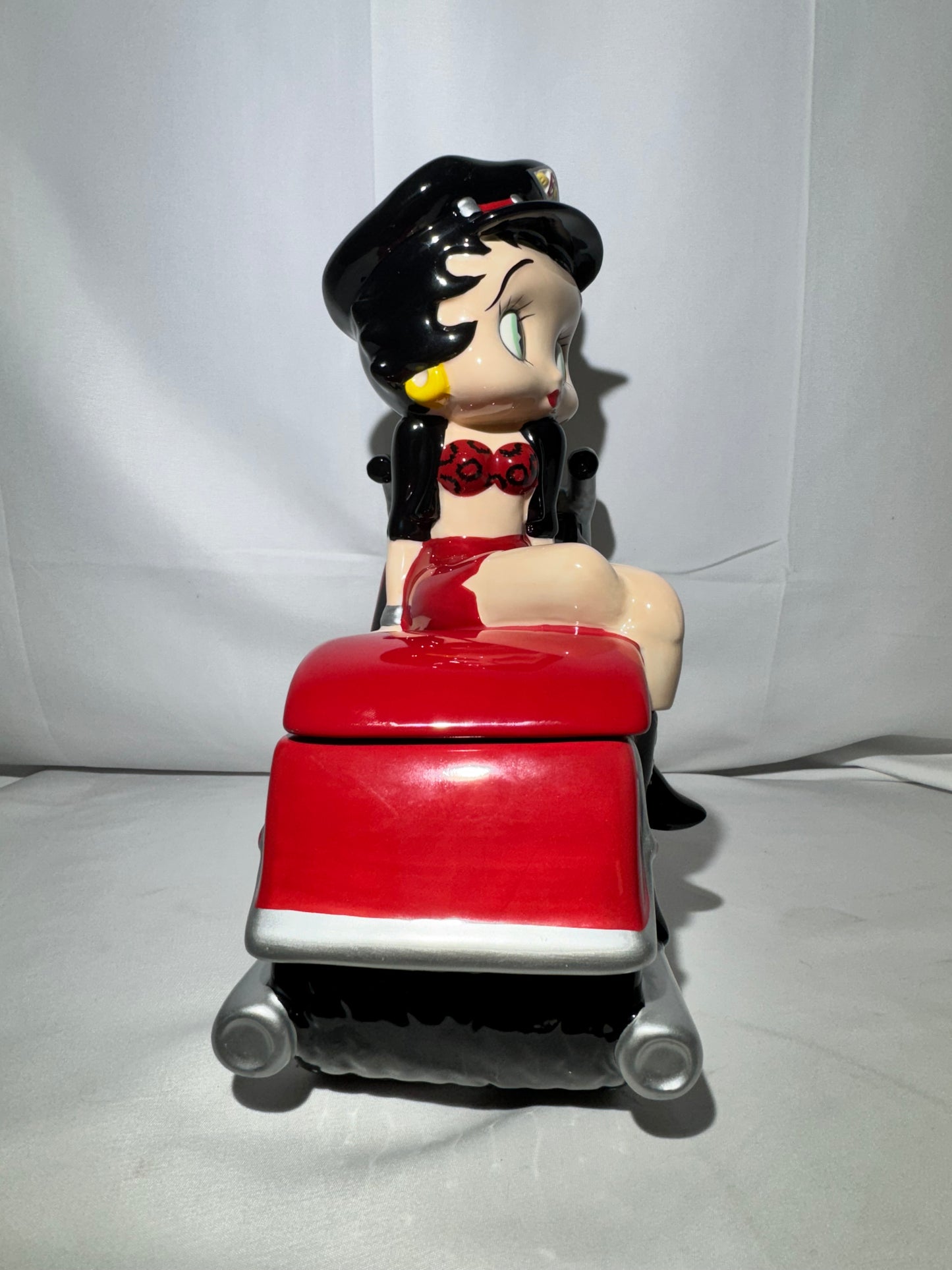 Betty Boop Motorcycle Cookie Jar – First Edition – King Features Syndicate