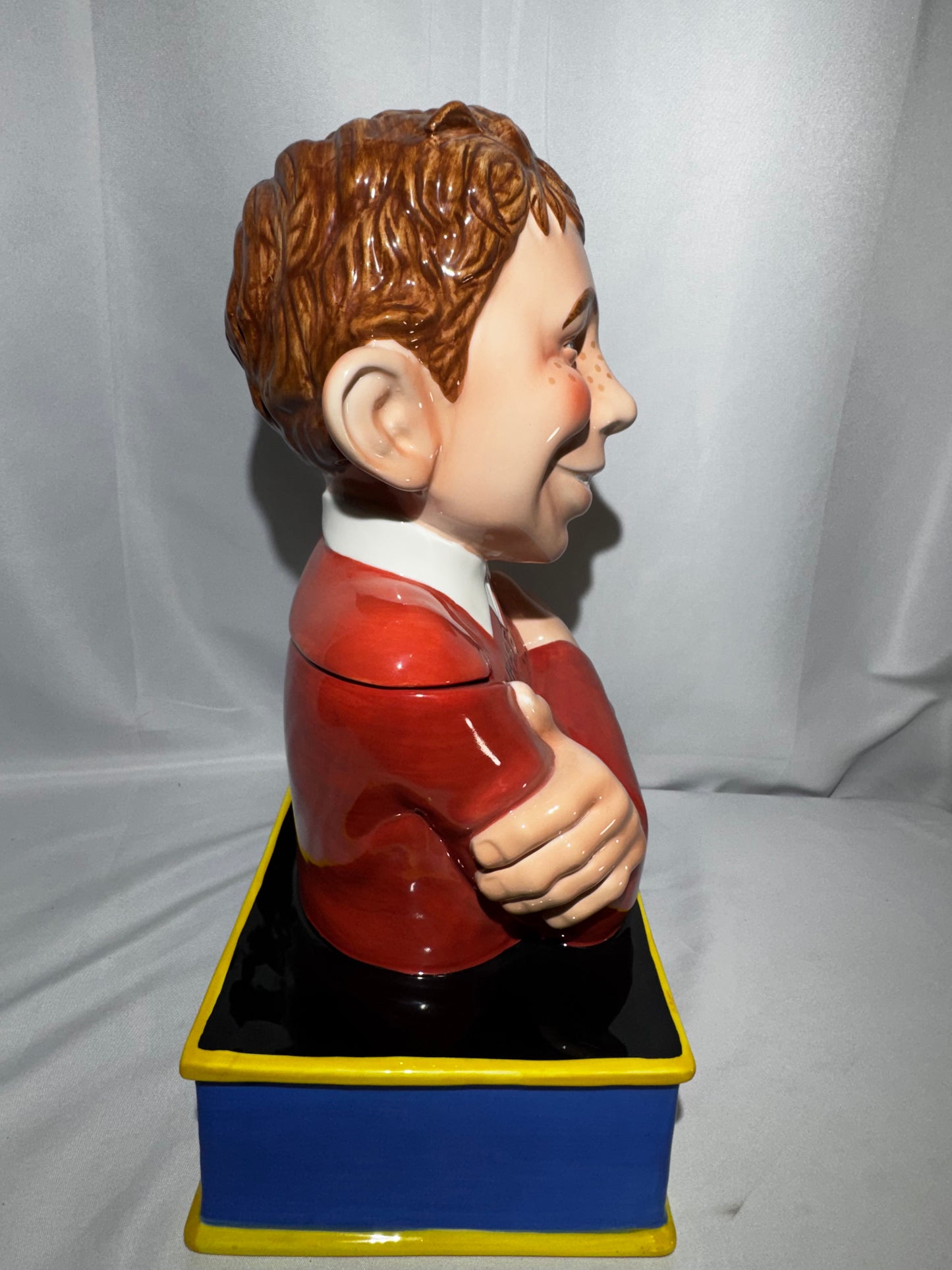 Vintage 2000 Clay Art MAD Magazine Alfred E. Neuman What Me Worry? Cookie Jar w/ Box