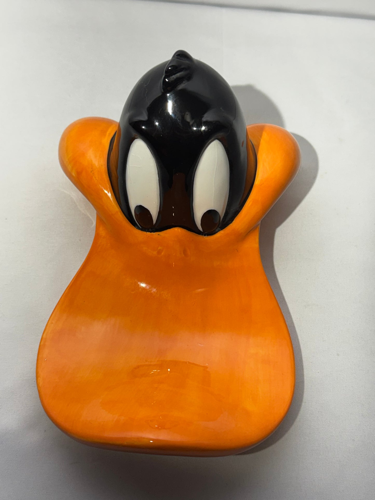 Vintage 1990s Warner Bros Looney Tunes Daffy Duck Ceramic Soap Dish