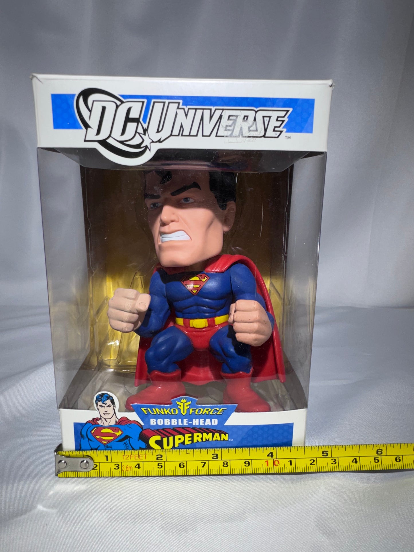 Vintage Funko Force DC Universe Superman Bobble-Head 2010 Figure in Box