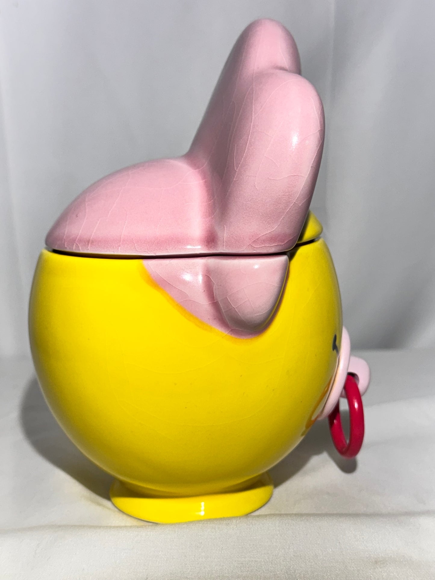 Teleflora Smiley Face Baby Ceramic Mug with Lid – “Happy Baby Girl” (Pink)