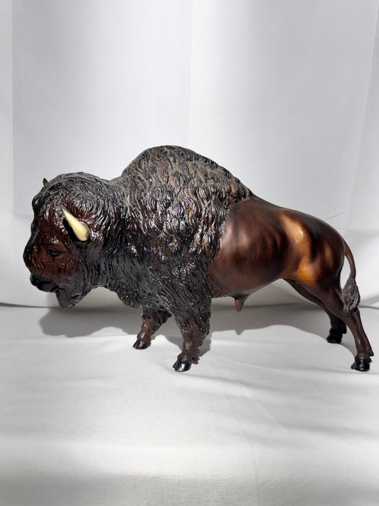 Vintage Breyer Bison Figurine – 8” Tall x 12” Long – Excellent Condition
