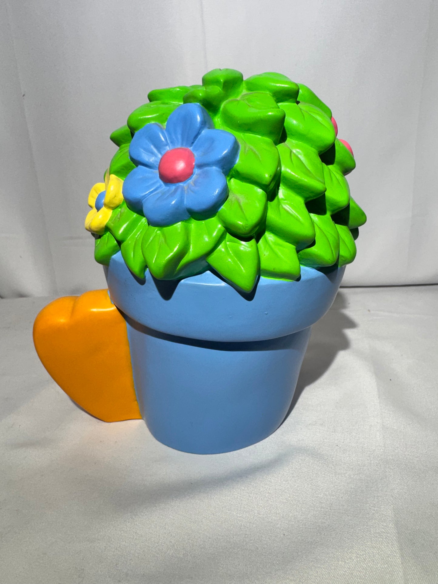 Vintage 1998 Warner Bros. Tweety Bird Coin Bank – Tweety Holding Flower Pot