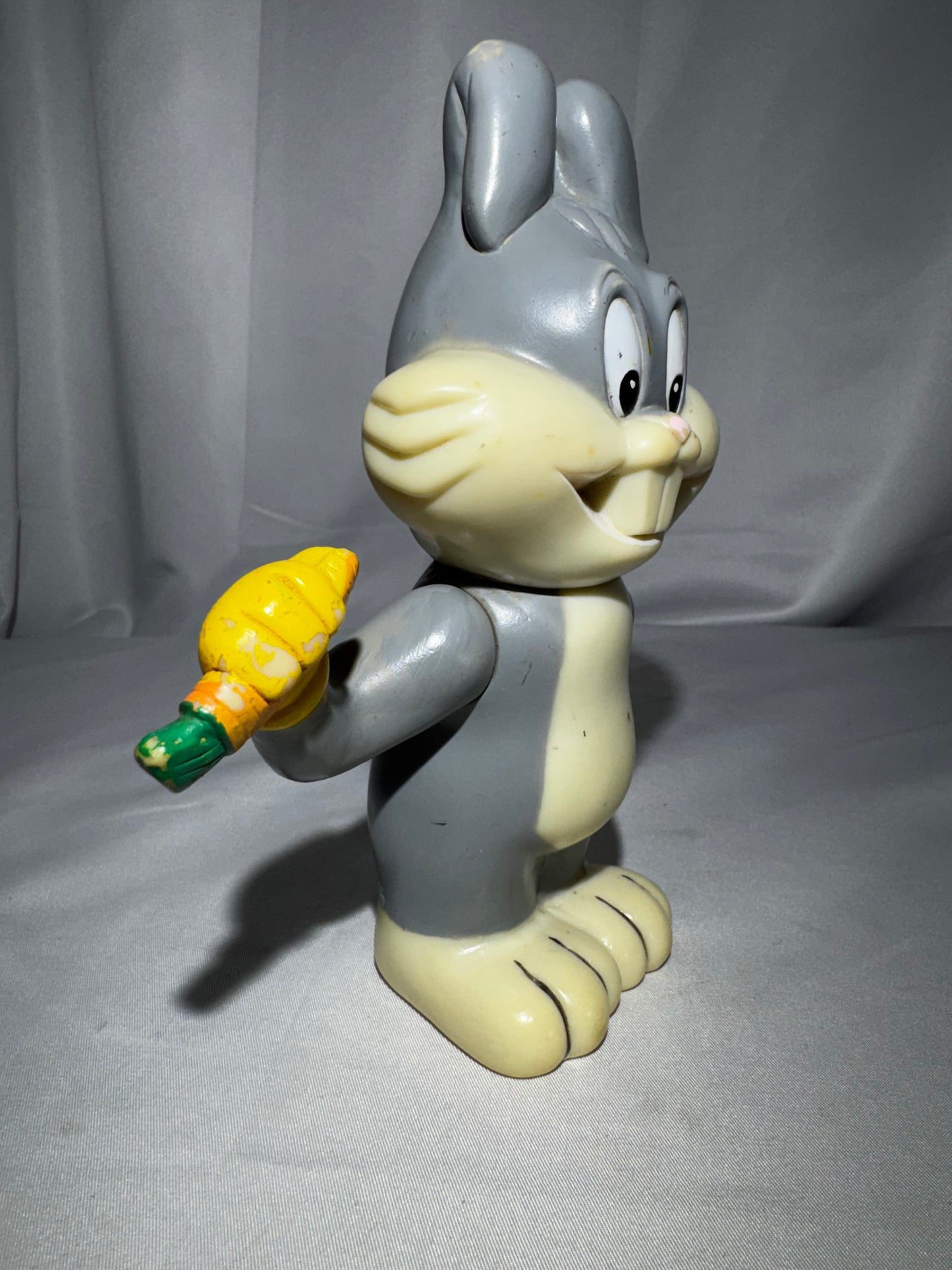 1976 R. Dakin Bugs Bunny Vinyl Coin Bank 7” Vintage Looney Tunes Warner Bros Chubby Bank