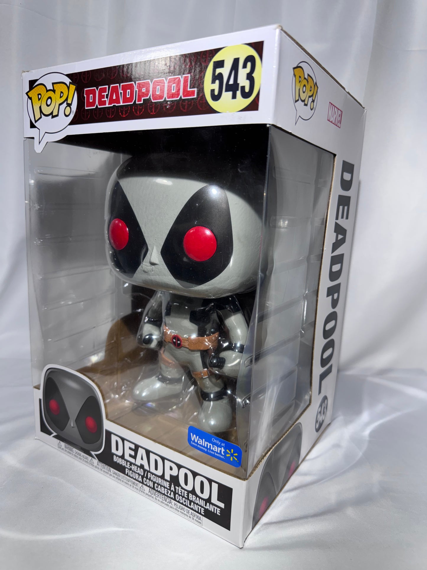 Funko Pop! Marvel Deadpool 10” Gray X-Force Walmart Exclusive #543