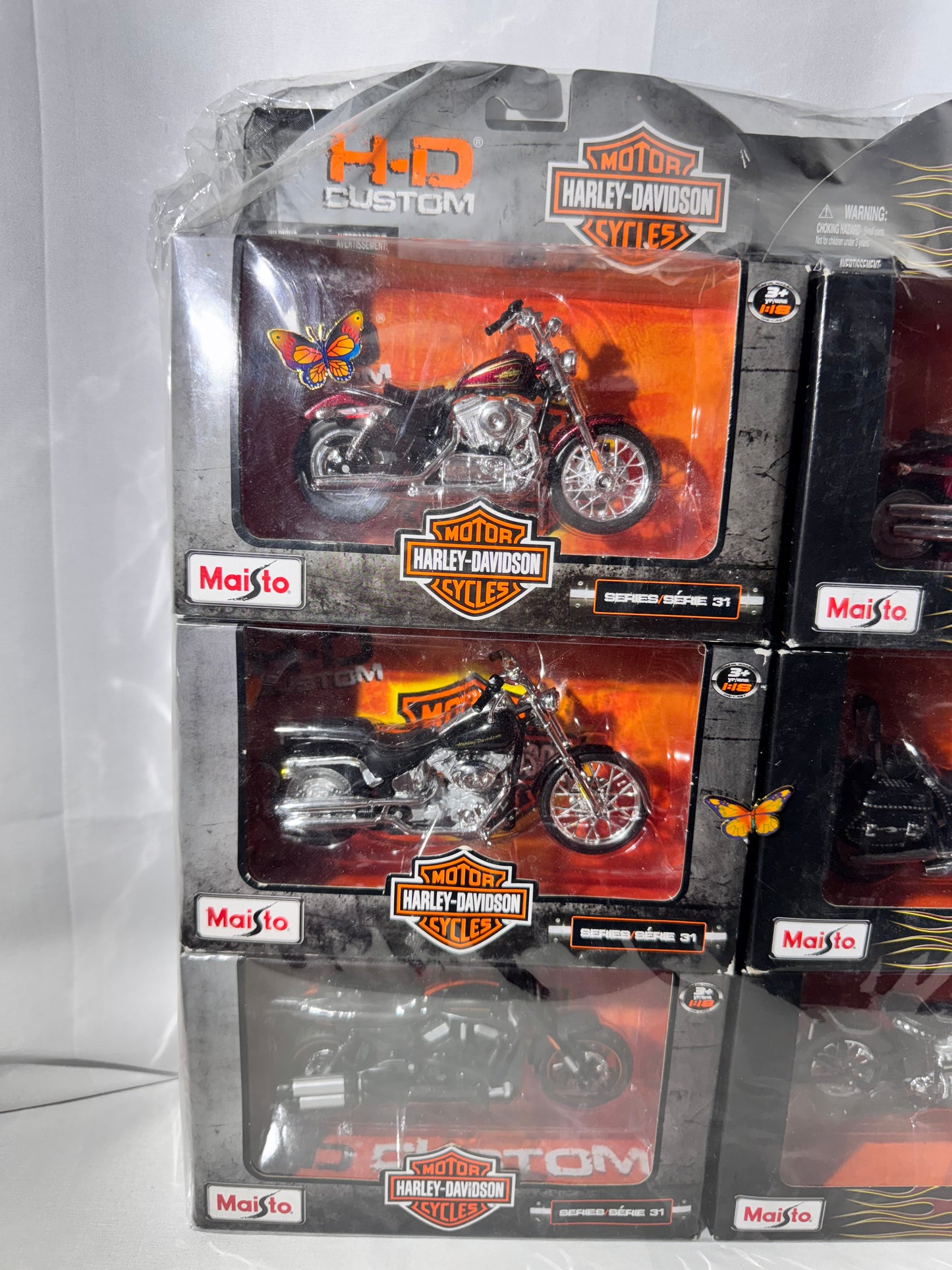Harley-Davidson 2010 and 2012 Maisto 1:18 Scale Diecast Replica Set – Series 27 & 31 set of 6