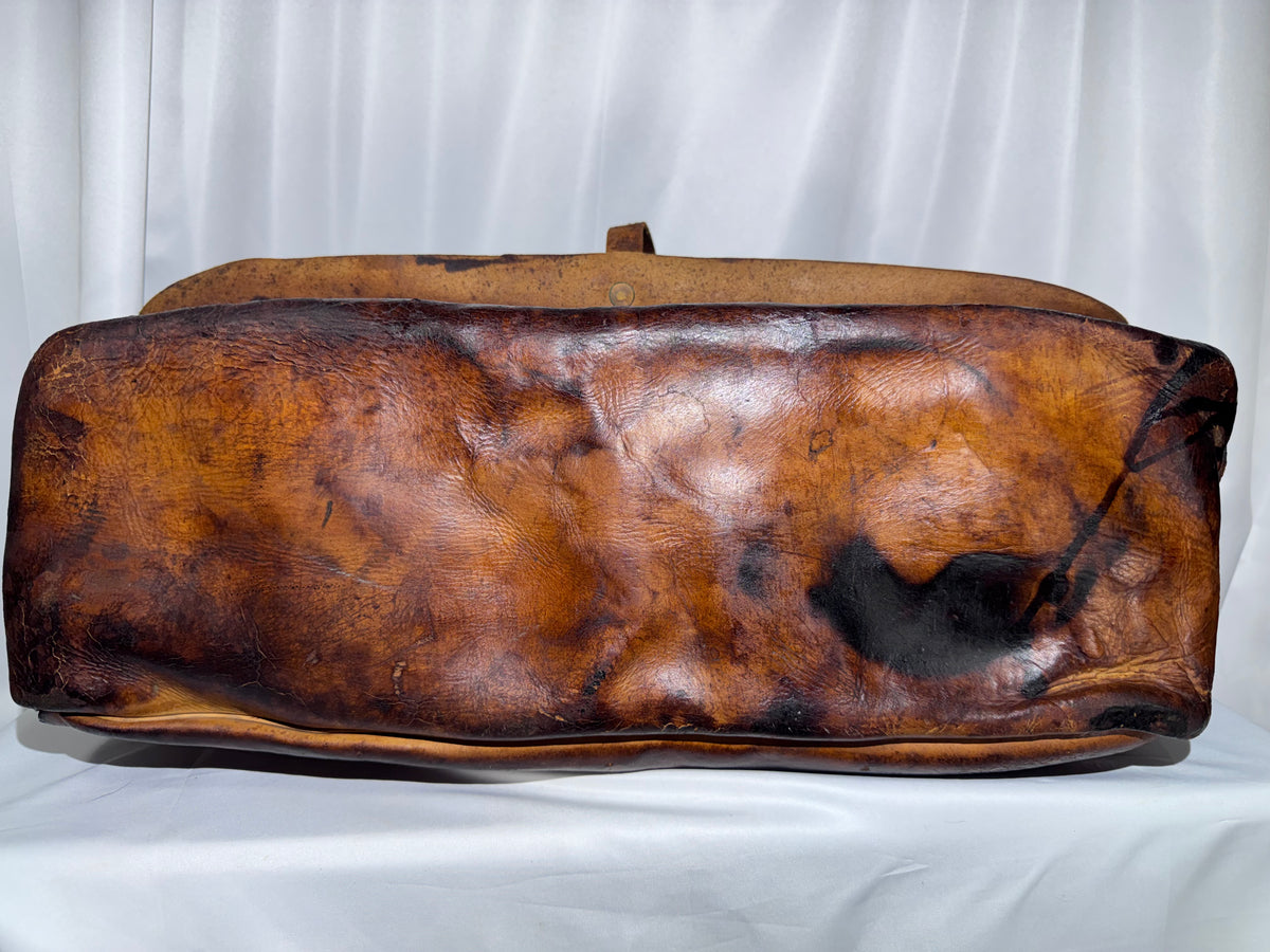 Vintage WWII-Era U.S. Mail Leather Postal Carrier / Messenger Bag – Heavy-Duty Leather – Bona Allen